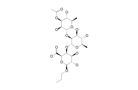 PROPYL-3-O-ACETYL-ALPHA-L-RHAMNOPYRANOSYL-(1->2)-ALPHA-L-RHAMNOPYRANOSYL-(1->4)-BETA-D-GALACTOPYRANOSIDURONIC-ACID