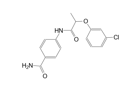 4-{[2-(3-chlorophenoxy)propanoyl]amino}benzamide