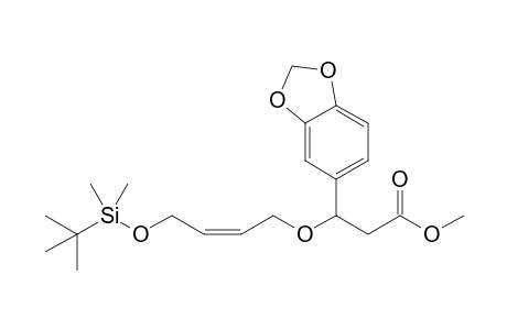 Methyl (Z)-3-(2H-1,3-Benzodioxol-5-yl)-3-(4-tert-butyldimethylsilyloxybut-2-en-1-yloxy)propanoate