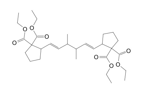 2-[(1E,5E)-6-(2,2-dicarbethoxycyclopentyl)-3,4-dimethyl-hexa-1,5-dienyl]cyclopentane-1,1-dicarboxylic acid diethyl ester