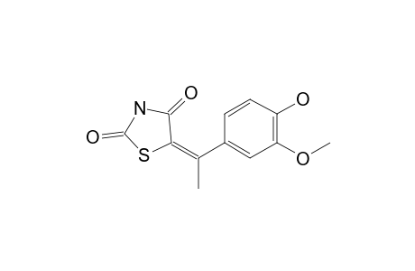 5-[1-(4-Hydroxy-3-methoxyphenyl)ethylidene]thiazolidine-2,4-dione