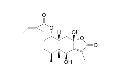 (E)-(4S,4aR,5S,8S,8aR,9aS)-4,9a-dihydroxy-3,4a,5-trimethyl-2-oxo-2,4,4a,5,6,7,8,8a,9,9a-decahydronaphtho[2,3-b]furan-8-yl 2-methylbut-2-enoate
