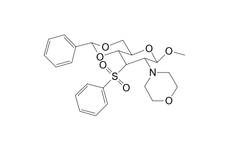 Methyl 2,3-Dideoxy-2-N-morpholino-4,6-O-(phenylmethylene)-3-C-phenylsulfonyl-.beta.,D-glucopyranoside