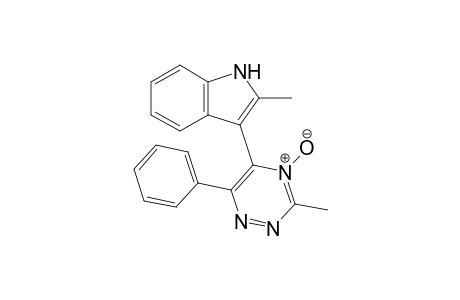 3-Methyl-6-phenyl-5-(2-methyl-3-indolyl)-1,2,4-triazine 4-oxide