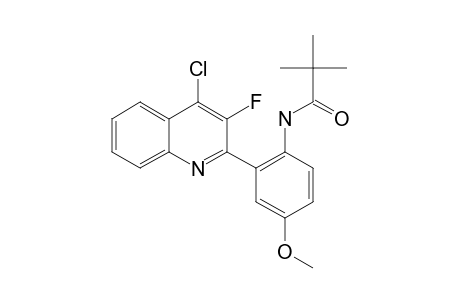 2,2-DIMETHYL-N-(4-METHOXY-2-(4-CHLORO-3-FLUOROQUINOL-2-YL)-PHENYL)-PROPANAMIDE