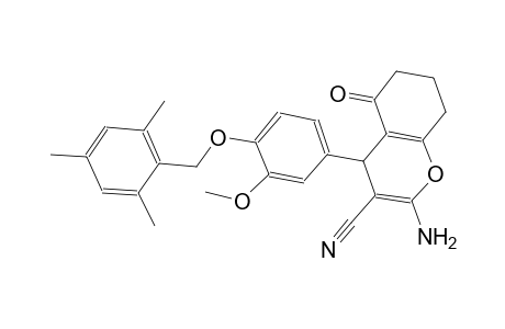 2-amino-4-[4-(mesitylmethoxy)-3-methoxyphenyl]-5-oxo-5,6,7,8-tetrahydro-4H-chromene-3-carbonitrile