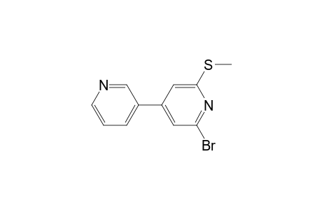 2-bromanyl-6-methylsulfanyl-4-pyridin-3-yl-pyridine