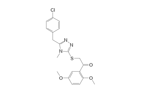 2-[[5-(4-chlorobenzyl)-4-methyl-1,2,4-triazol-3-yl]thio]-1-(2,5-dimethoxyphenyl)ethanone