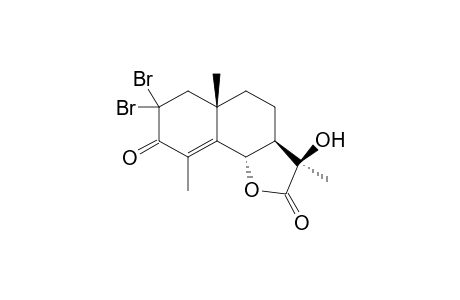 2,2-Dibromo-2,3-dihydro-11.beta.-hydroxy-.alpha.-santonin