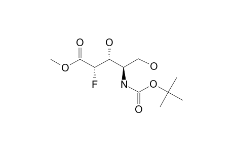 METHYL-(2S,3R,4R)-4-[(TERT.-BUTOXYCARBONYL)-AMINO]-2-FLUORO-3,5-DIHYDROXYPENTANOATE