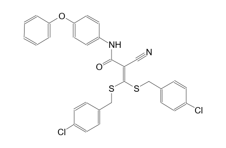 2-propenamide, 3,3-bis[[(4-chlorophenyl)methyl]thio]-2-cyano-N-(4-phenoxyphenyl)-