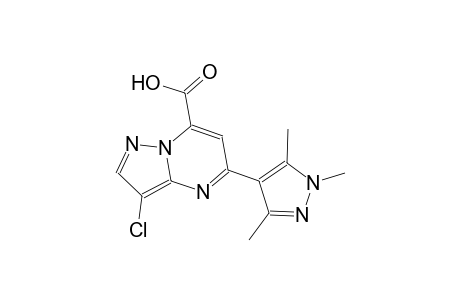 pyrazolo[1,5-a]pyrimidine-7-carboxylic acid, 3-chloro-5-(1,3,5-trimethyl-1H-pyrazol-4-yl)-