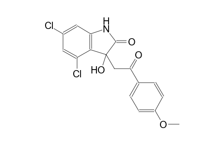 4,6-dichloro-3-hydroxy-3-[2-(4-methoxyphenyl)-2-oxoethyl]-1,3-dihydro-2H-indol-2-one