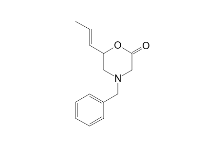 4-(Phenylmethyl)-6-[(E)-prop-1-enyl]-2-morpholinone