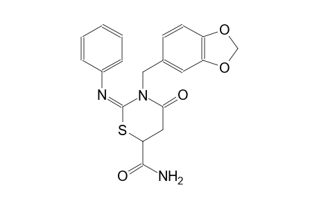 2H-1,3-thiazine-6-carboxamide, 3-(1,3-benzodioxol-5-ylmethyl)tetrahydro-4-oxo-2-(phenylimino)-, (2E)-