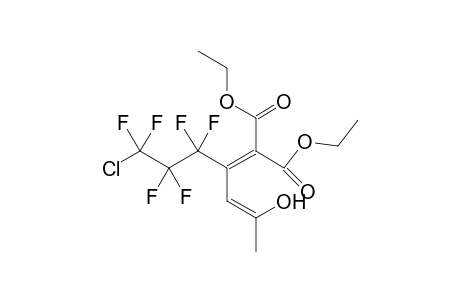 Ethyl 2-(ethoxycarbonyl)-3-(.omega.-chlorohexafluoropropyl)-5-hydroxyhexa-2,4-diencarboxylate