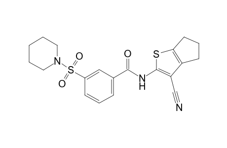 Benzamide, N-(3-cyano-5,6-dihydro-4H-cyclopenta[b]thiophen-2-yl)-3-(1-piperidinylsulfonyl)-