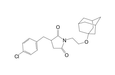 1H-Pyrrole-2,5-dione, 3-[(4-chlorophenyl)methyl]dihydro-1-[2-(tricyclo[3.3.1.1(3,7)]dec-1-yloxy)ethyl]-