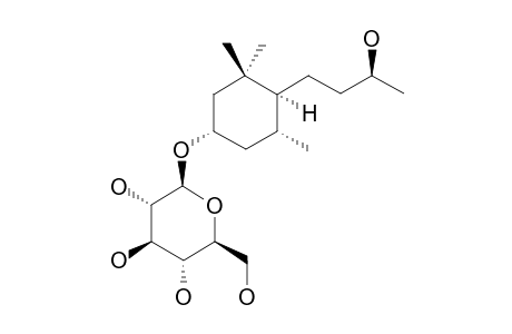MYRSINIONOSIDE-C;(3S,5R,6S,9S)-MEGASTIGMAN-3,9-DIOL-3-O-BETA-D-GLUCOPYRANOSIDE