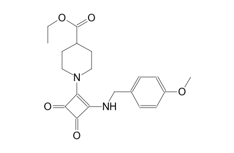 4-piperidinecarboxylic acid, 1-[2-[[(4-methoxyphenyl)methyl]amino]-3,4-dioxo-1-cyclobuten-1-yl]-, ethyl ester