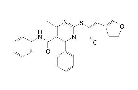 (2E)-2-(3-furylmethylene)-7-methyl-3-oxo-N,5-diphenyl-2,3-dihydro-5H-[1,3]thiazolo[3,2-a]pyrimidine-6-carboxamide