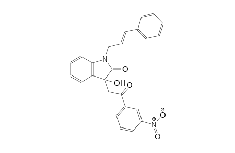 2H-indol-2-one, 1,3-dihydro-3-hydroxy-3-[2-(3-nitrophenyl)-2-oxoethyl]-1-[(2E)-3-phenyl-2-propenyl]-