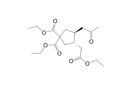 Ethyl (trans)-2-[4',4'-bis(ethoxycarbonyl)-2'-(2'-oxopropyl)cyclopentyl]-ethanoate