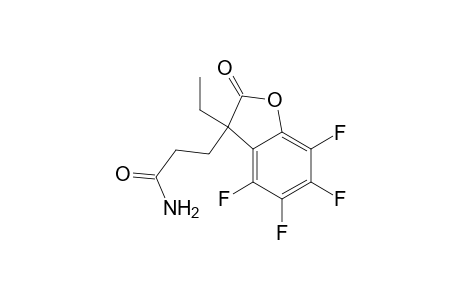3-Benzofuranpropanamide, 3-ethyl-4,5,6,7-tetrafluoro-2,3-dihydro-2-oxo-