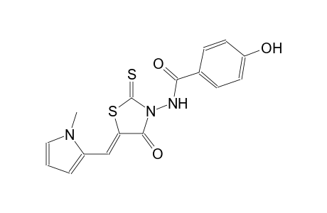 4-hydroxy-N-{(5Z)-5-[(1-methyl-1H-pyrrol-2-yl)methylene]-4-oxo-2-thioxo-1,3-thiazolidin-3-yl}benzamide