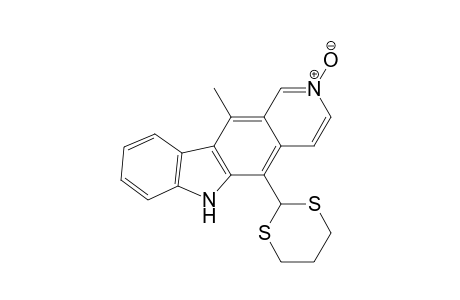 6H-Pyrido[4,3-b]carbazole, 5-(1,3-dithian-2-yl)-11-methyl-, 2-oxide