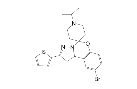 9-bromo-1'-isopropyl-2-(thiophen-2-yl)-1,10b-dihydrospiro[benzo[e]pyrazolo[1,5-c][1,3]oxazine-5,4'-piperidine]