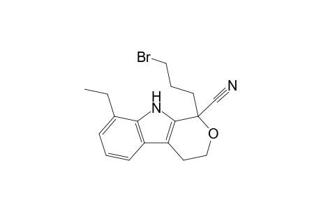 8-Ethyl-1-(3-bromopropyl)-1,3,4,9-tetrahydropyrano[3,4-b]indol-1-carbonitrile