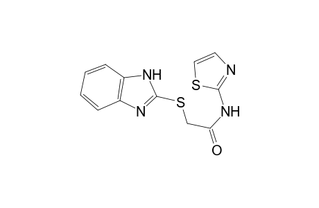 2-(1H-Benzimidazol-2-ylsulfanyl)-N-(1,3-thiazol-2-yl)acetamide