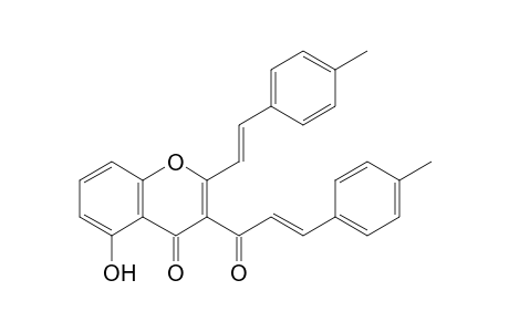 5-Hydroxy-4'-methyl-3-(4-methylcinnamoyl)-2-styrylchromone
