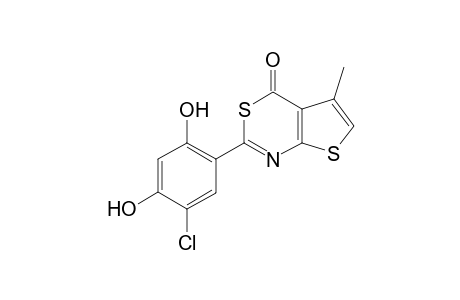 2-(5-Chloro-2,4-dihydroxyphenyl)-5-methyl-4H-thieno[2,3-d][1,3]thiazin-4-one