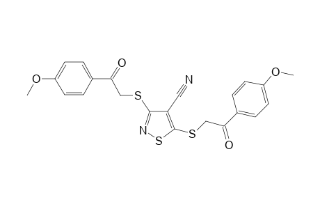 3,5-bis[[2-(4-methoxyphenyl)-2-oxidanylidene-ethyl]sulfanyl]-1,2-thiazole-4-carbonitrile