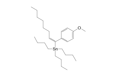 (E)-1-(4-Methoxyphenyl)-1-tributylstannyl-1-octene