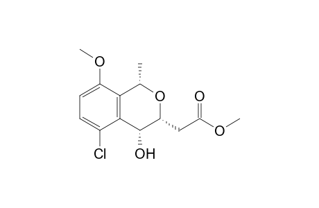 2-[(1S,3R,4R)-5-chloro-4-hydroxy-8-methoxy-1-methyl-3,4-dihydro-1H-2-benzopyran-3-yl]acetic acid methyl ester