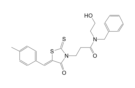 N-benzyl-N-(2-hydroxyethyl)-3-[(5Z)-5-(4-methylbenzylidene)-4-oxo-2-thioxo-1,3-thiazolidin-3-yl]propanamide