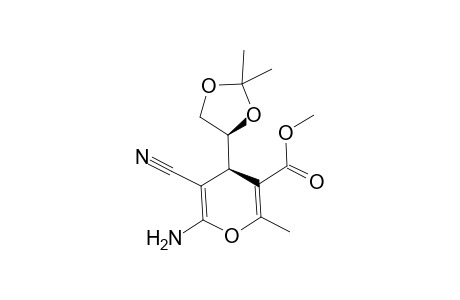 (4R)-6-amino-5-cyano-4-[(4S)-2,2-dimethyl-1,3-dioxolan-4-yl]-2-methyl-4H-pyran-3-carboxylic acid methyl ester