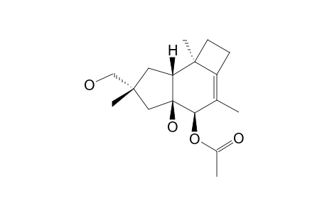 RUSSUJAPONOL_B;4A-HYDROXY-6-(HYDROXYMETHYL)-3,6,7B-TRIMETHYL-2,4,4A,5,6,7,7A,7B-OCTAHYDRO-1-H-CYCLOBUTAN-[E]-INDEN-4-YL-ACETATE