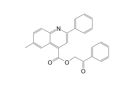 4-quinolinecarboxylic acid, 6-methyl-2-phenyl-, 2-oxo-2-phenylethyl ester