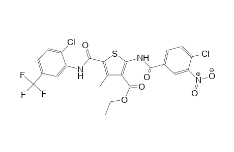 3-thiophenecarboxylic acid, 2-[(4-chloro-3-nitrobenzoyl)amino]-5-[[[2-chloro-5-(trifluoromethyl)phenyl]amino]carbonyl]-4-methyl-, ethyl ester