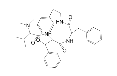 Butanamide, 2-(dimethylamino)-N-[5,8-dioxo-3-phenyl-7-(phenylmethyl)-2-oxa-6,9-diazabicyclo[10.2.2]hexadeca-12,14,15-trien-4-yl]-3-methyl-, [3R-[3R*,4S*(S*,7S*)]]-