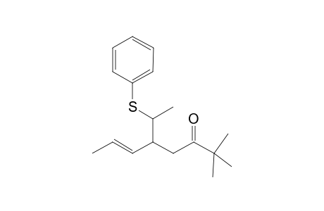 (E)-2,2-Dimethyl-5-(1-phenylsulfanyl-ethyl)-oct-6-en-3-one