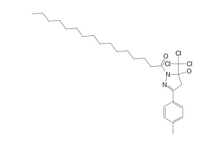 1-[3-(4-METHYLPHENYL)-5-HYDROXY-5-(TRICHLOROMETHYL)-4,5-DIHYDROPYRAZOL-1-YL]-HEXADECAN-1-ONE