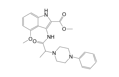 methyl 4-methoxy-3-{[2-(4-phenyl-1-piperazinyl)propanoyl]amino}-1H-indole-2-carboxylate