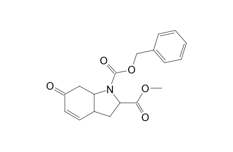 Methyl 1-(benzyloxycarbonyl)-6-oxo-2,3,3a,6,7,7a-hexahydroindole-2-carboxylate