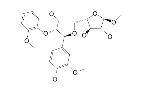 (2S,3R,4R,5R)-2-[[(1S,2R)-3-hydroxy-1-(4-hydroxy-3-methoxyphenyl)-2-(2-methoxyphenoxy)propoxy]methyl]-5-methoxyoxolane-3,4-diol