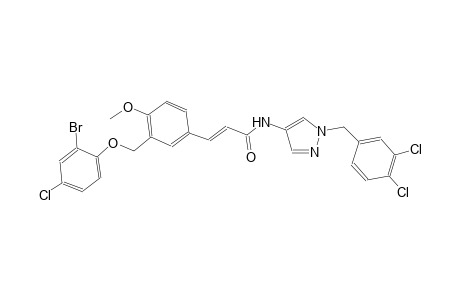 (2E)-3-{3-[(2-bromo-4-chlorophenoxy)methyl]-4-methoxyphenyl}-N-[1-(3,4-dichlorobenzyl)-1H-pyrazol-4-yl]-2-propenamide